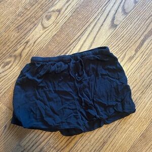 twik Black Elastic-Waist Lounge Shorts
